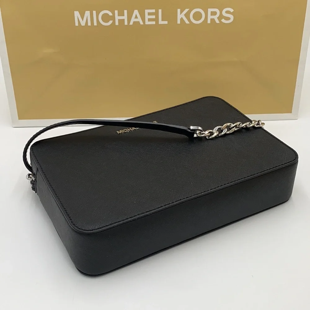 MICHAEL KORS JST LARGE EAST WEST CROSSBODY BLACK